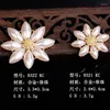 チャーム50pcs 24/33mmゴールドカラー模倣真珠の花のチャームペンダント衣類ディージュエリーメイキングアクセサリーを作る