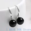 Boucles d'oreilles pendantes Agate blanche pour les femmes Individualité Ambre Argent 925 Anti-allergie Boucle d'oreille Bijoux