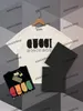 Xinxinbuy Men designer tee t shirt 23ss färgglada bokstäver tryckning kort ärmmullskvinnor vit svart xs-l