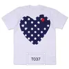play t red heart commes disual women terts des badge garcons high quanlity tshirts cotton Embroidery