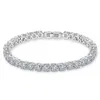 Chaîne 925 Sterling Silver Luxury 5mm Cubic Zirconia Tennis Crystal Bracelet Convient aux bijoux de fête des femmes 230512