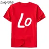 Men's T Shirts Tee Shirt Women Men LO VE Red Basic High Quality T-shirts Female Casual Tops Short Sleeve O Neck Femme 2023 T315