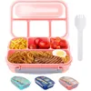 Bento Boxes Lunch Box - Bento Type Presign Proof Container для детей, подходящих для мальчиков и девочек BPA Бесплатная микроволновая печь безопасности 230515