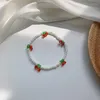 Anhänger Halsketten Japanische und koreanische handgemachte süße Perlenperlen Halskette Damenmode Trend Rote Kirsche Armband Schlüsselbeinkette