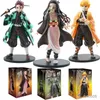 Akcja Figurki Anime Demon Slayer Figura Kamado Tanjirou Nezuko Figures Pvc Model Zabawki Zenitsu Figurina Kimetsu No Figura Doll