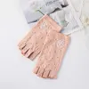 Guantes de cinco dedos Protector solar de verano Sin dedos Medio dedo Corto Anti-ultravioleta Ultrafino Antideslizante Deportes Ciclismo Dedo Conducción