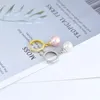 Hoop Earrings 925 Sterling Silver Needle Elegant Classic Natural Shaped Pearl Pendant For Women Wedding Party Jewelry