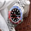 Высококачественные часы 40 мм GMT 126710 BLRO 126710BLRO PEPSI RED BLUE BEZEL ASIA 2813 Движение Automatic Mens Watch Watc251G