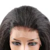 キンキーストレート13x6レースフロントウィッグhd黒人女性のための巻き毛の赤ちゃんの髪の髪の髪の毛を摘み取ったイタリアのヤキレースフロントヘアウィッグヘアラインナチュラルヘアラインセール