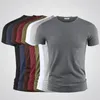 Męskie koszule T 3PC/Lot Shirt Men T-Short Summer Tshirt krótkie rękaw O Szyf