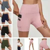 Pocket yogabroek zomer ademende perzik kont dames lopende shorts dames casual sport strakke sportkleding meisjes oefening fitness slijtage geavanceerd ontwerp 99es