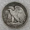 1943 P/D/S Walking Liberty Half Dollar Silver Plated Coins Cópia