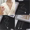 Pendant Necklaces New Arrival 2021 Fashion Sweet Girls Elegant Heart Pearl Necklace For Women Students Party Choker Jewelry Dhgarden Dh6Ll