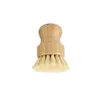 Cleaning Brushes Bamboo Dish Scrub Kitchen Wooden Scrubbers For Washing Cast Iron Pan Pot Natural Sisal Bristles Dhs Fy5090 Drop Del Otsnq