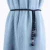 ベルト女性エレガントなラインストーンパールベルトチェーンファッションウェディングウェストロープ