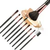 Make-up-Pinsel, luxuriös, 10 Stück, Lidschatten-Augenbrauen-Pulver-Set, weiches Haar, Wimpern, professionelle Kosmetikpinsel-Sets