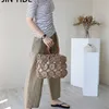 Women Rope Rattan Wooden Vintage Handbags Hollow Designer Straw Handle Bags Summer Woven for Beach Large Tote Lady Bali Purses