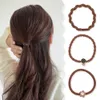Kadınlar için temel saç bağları, yüksek elastik saç bandı at kuyruğu tutucuları, çok yönlü saç döngüsü, saç süsü başlık ipi 5 renk/lot
