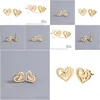 Stud Enkel fjäril smidig mini Small Animal Heart Earring för kvinnor Brosk Helix Tragus Piercing Tiny Drop Delivery Jewely Ear Dhjwm