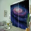 Curtain Purple Stars Curtains Customized Size Luxury Blackout 3D Window For Living Room