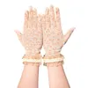 4Pair Women's Fashionable Leopard Print Breathable Mesh Gloves For Driving Sun Sunscreen Gloves