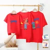 Family Matching Outfits Father Mother Daughter Son Kids Clothes Baby Fashion Cartoon Tshirt Summer Mom Dad and Me Look 230512