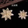 Charms 50st 24/33mm guldfärgimitation Pearl Flower Charm Hängen för kläder DIY -smycken som gör att hitta tillbehör