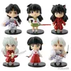 Action Toy Figure 10cm Q Version Anime Inuyasha Figure Change Face Sesshomaru Action PVC Figure Model Toys Modello da collezione Toy Gift