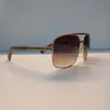 Sonnenbrille, klassisch, modisch, für Herren, Metall, quadratisch, goldfarbener Rahmen, UV400, Herren-Stil, Vintage-Stil, Attitude-Sonnenbrille, Schutz, Designer-Brillen, mit Box, modischer Trend