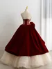 Party Dresses custom burgundy rose toast bride high sense wedding flower tube top dress 230515