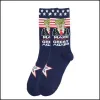 I calzini Trump 2024 fanno di nuovo l'America Calze per annunci Donna Uomo Cotone Sport Drop Delivery Home Garden Forniture festive NOVITÀ