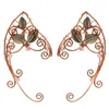 Ear Cuff 1 pair of elegant alloy ear bone clips exquisite elf ear clips female earrings 230512