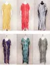 Casual Dresses 2023 Bohemian Printed V-Neck Batwing Sleeve Side Split Loose Dress for Women kläder Plus Size Beachwear Maxi Dresses Q1218 P230515