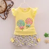 Kleding Sets Twee stukken katoenen meisjes zomervest mouwloze kinderen mode kledingpak casual bloemen outfits 15T 230512