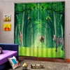 Curtain High Quality Custom 3d Fabric Green Forest Curtains Landscape Thick Shading Soundproof Windproof