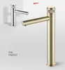 Bathroom Sink Faucets Basin Chrome Brass Faucet Key Push-button Style Brush Gold And Cold Water Tap