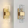 Vägglampor glas ledande ljus för sovrum vardagsrum loft gång foajé hem el inomhus modern designer guld dekoration sconce fixturer