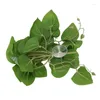 Decorative Flowers 9.8in Reptiles Simulation Leaves Decoration Fake With Powerful Suction Cup For Aquarium Reptile