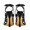 Sandaler Peep Toe Stiletto High Heels Sexy Party Fashion Women skor unik design solid färgpumpar stil holow ut