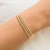 Chain Handmade Gold Bead Bracelet 14K Gilded Bracelet Gold Jewelry Poho Bracelet Retro Poho Women's Jewelry 230512