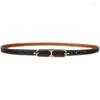 Ceintures Style coréen All-match Luxury Design Trendy Double face Fine Belt Leather