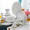 Учебные посуды наборы Jingdezhen Swan Bone Ceramic Dableware Set Set Set Set Bow