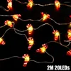 Strings 2m 20leds Xmas String Işık Şeker Bell Noel Ağacı Çelenk Peri Işıkları Pil Güçlü Parti Süslemeleri Aydınlatma