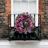 Fiori decorativi Ghirlanda primaverile Viola del pensiero Fiore Porta d'ingresso Matrimonio artificiale Per tutte le stagioni Ghirlande floreali colorate