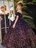 Арабские платья принцессы для девочек-цветочниц 3D расшитые блестками фиолетовые платья для маленьких девочек Очаровательные детские платья для первого дня рождения Святого Причастия 2023 рождественские платья