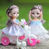 Dolls 8pcsset BJD Jointed Doll 16cm13 Ball Joints Fashion met volledige set kleding verkleed Girl Toy Birthday Cadeau 230512