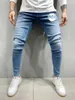 Мужские джинсы Bollen Heng Xin Brand Men Men High Street Pencil Solid Classic Classic Denim Брюки повседневные для мужчин Slim Fit Cowboy Tantmen's