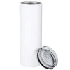 USA Warehouse SubliMation Tumblers Blank 20 oz White Straight Blanks Heat Press Mug Cup With Straw 16oz Glass Cola Can With Bamboo Lid 0518
