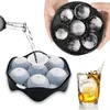 Ice Cream Tools Round Silicone Ice cube Mold Ball Maker Customized Whisky Reusable Trays BPA Free Ice Mould with Removable Lids 230515