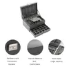 Jewelry Boxes Grey 3Layer Flannel Jewelry Organizer Box Necklaces Earrings Rings Display Holder Case for Women Large Capacity 230512